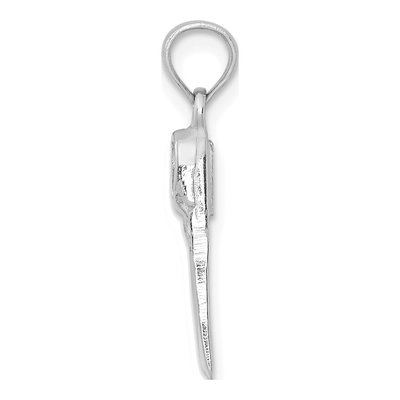 14K White Gold Scuba Flipper Pendant – view 3