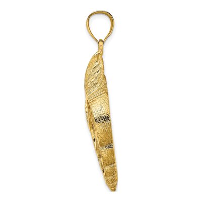 14K Yellow Gold Cut-Out Conch Shell Charm – view 3