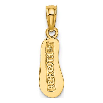 14K Yellow Gold 3D Flip-Flop Charm – view 5
