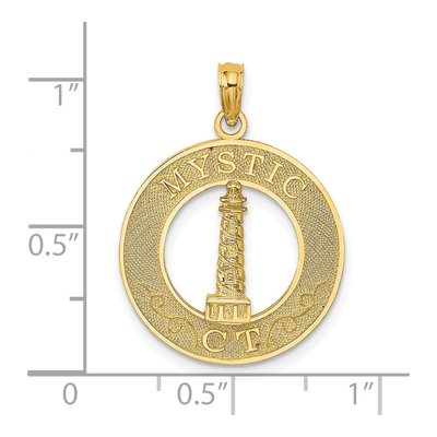 14K Yellow Gold Lighthouse Pendant – view 4