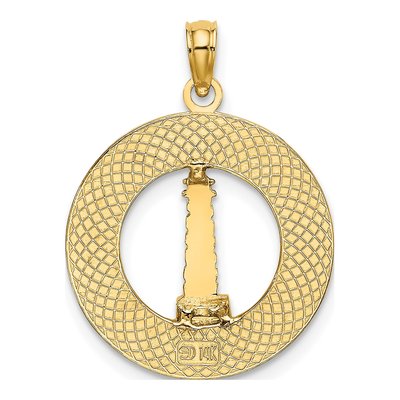 14K Yellow Gold Lighthouse Pendant – view 5