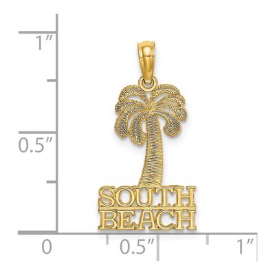 14K Yellow Gold Palm Tree Charm – view 4