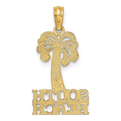 14K Yellow Gold Palm Tree Charm – view 5