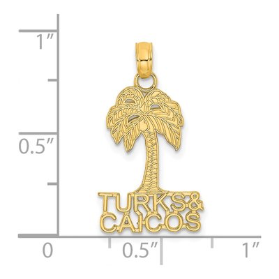 14K Yellow Gold Turks Caicos Palm Tree Charm – view 4