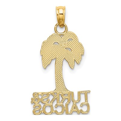14K Yellow Gold Turks Caicos Palm Tree Charm – view 5