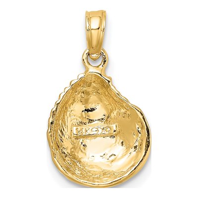 14K Yellow Gold Clam Shell Pendant – view 5