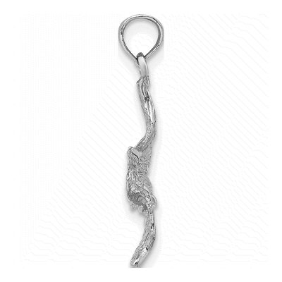 14K White Gold 3-D Pelican Flying Charm – view 3