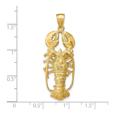 14K Yellow Gold Large 3-D Pendant – view 4