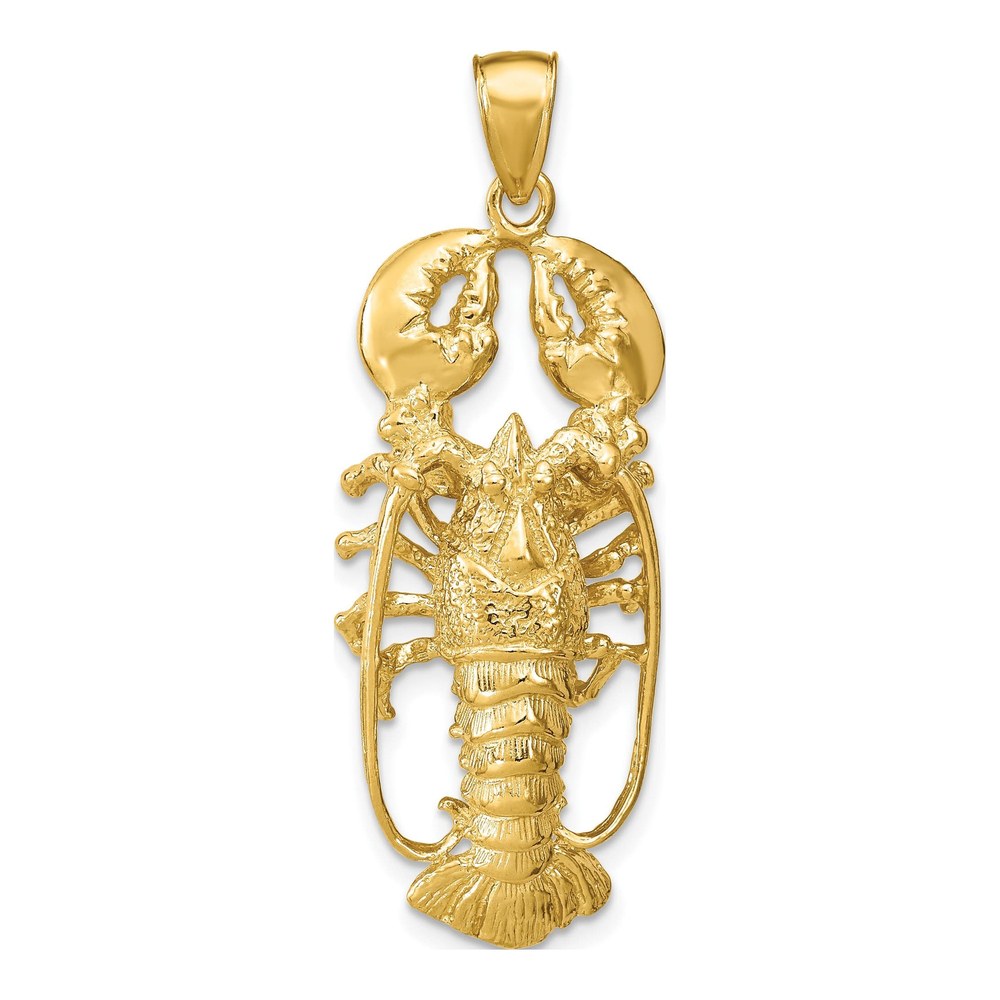 14K Yellow Gold Large 3-D Pendant