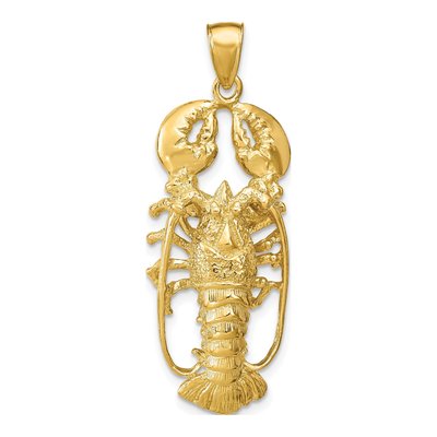 14K Yellow Gold Large 3-D Pendant