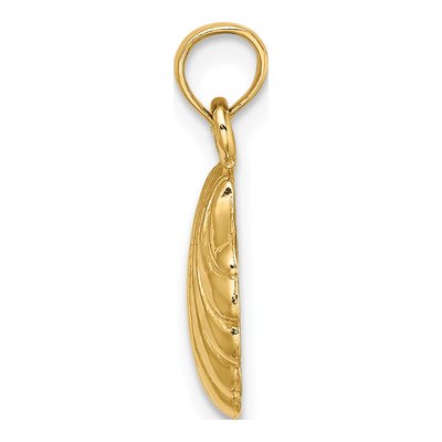 14K Yellow Gold Scallop Shell Pendant – view 3