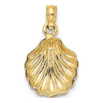 14K Yellow Gold Scallop Shell Pendant – view 5