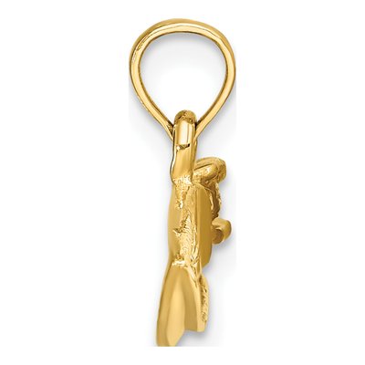 14K Yellow Gold Speed Boat Pendant – view 3