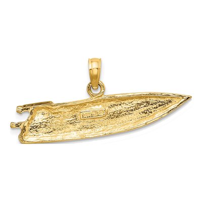 14K Yellow Gold Speed Boat Pendant – view 5
