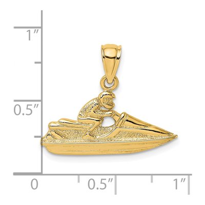 14K Yellow Gold Jet Ski Pendant – view 4