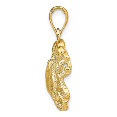 14K Yellow Gold Crab Pendant – view 3