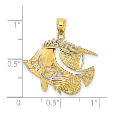14K Yellow Gold Bannerfish Pendant – view 4