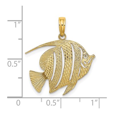 14K Yellow Gold Cut-Out Fish Pendant – view 4