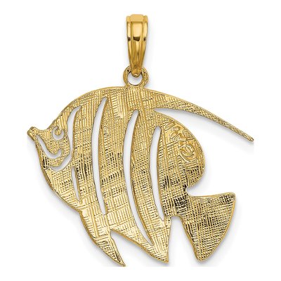 14K Yellow Gold Cut-Out Fish Pendant – view 5