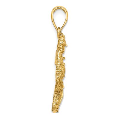 14K Yellow Gold Starfish Seahorse Charm – view 3