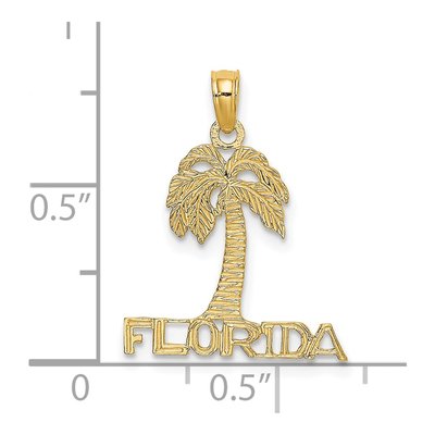 14K Yellow Gold Florida Palm Tree Charm – view 4
