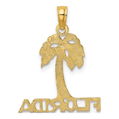 14K Yellow Gold Florida Palm Tree Charm – view 5