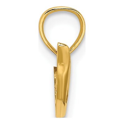 14K Yellow Gold Mini Dolphin Pendant – view 3