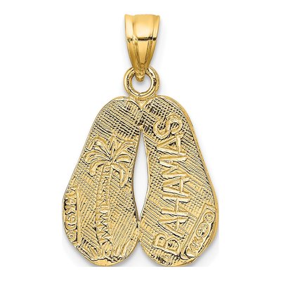 14K Yellow Gold Bahamas Sandals Charm – view 4