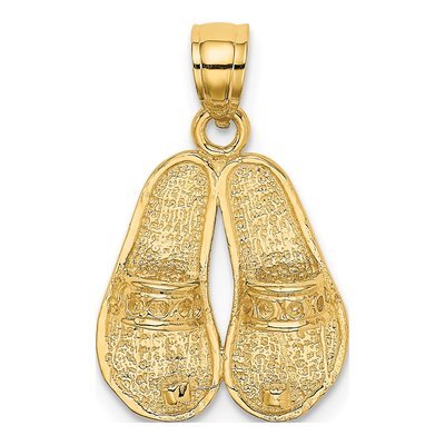 14K Yellow Gold Bahamas Sandals Charm