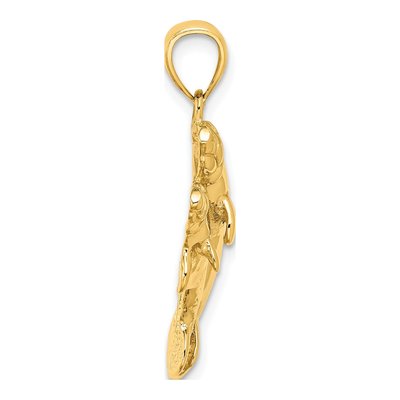 14K Yellow Gold Two Manatees Pendant – view 3
