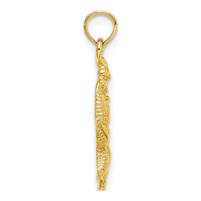 14K Yellow Gold Starfish Seahorse Charm – view 3