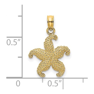 14K Yellow Gold Starfish Pendant – view 4
