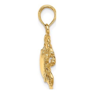 14K Yellow Gold Crab Charm – view 3