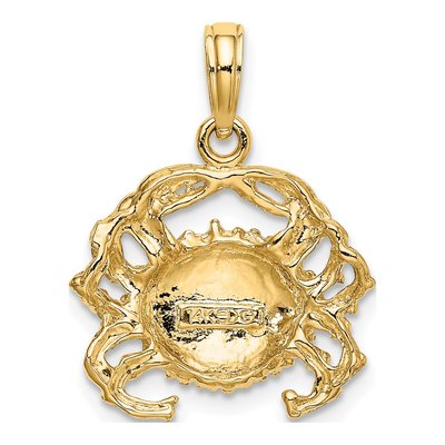 14K Yellow Gold Crab Charm – view 4
