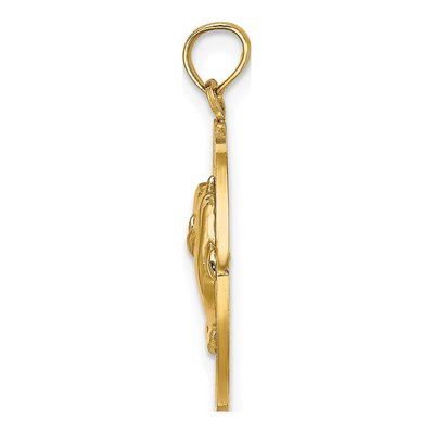 14K Yellow Gold St Thomas Dolphin Pendant – view 3