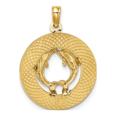 14K Yellow Gold St Thomas Dolphin Pendant – view 5