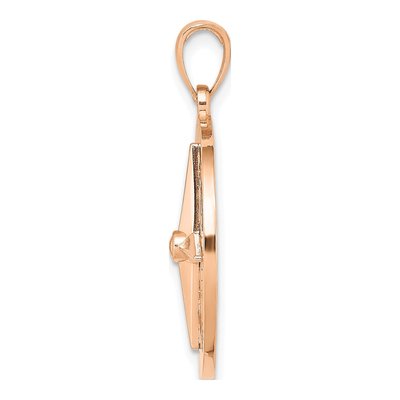 14K Rose Gold Nautical Compass Pendant – view 3