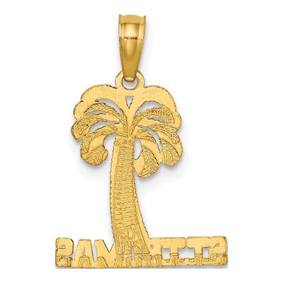 14K Yellow Gold St Thomas Palm Tree Charm – view 5