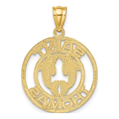 14K Yellow Gold Saint Thomas Dolphins Charm – view 5