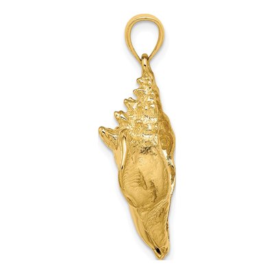 14K Yellow Gold Conch Shell Pendant – view 2