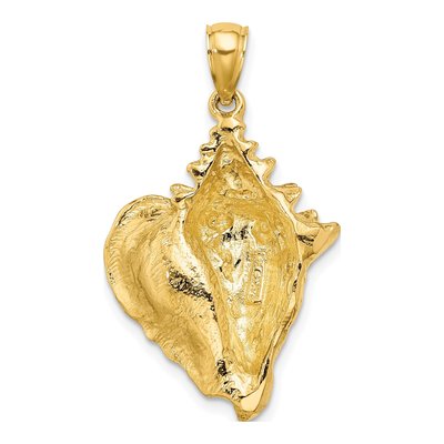 14K Yellow Gold Conch Shell Pendant – view 4