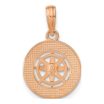 14K Two-Tone Gold Compass Pendant – view 5