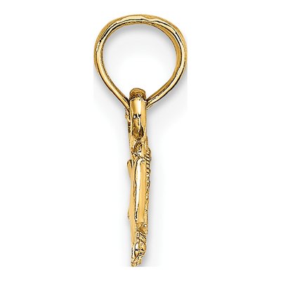 14K Yellow Gold Mini Flying Fish Pendant – view 3