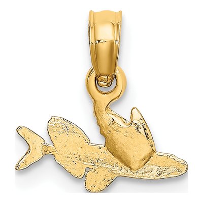 14K Yellow Gold Mini Flying Fish Pendant – view 5
