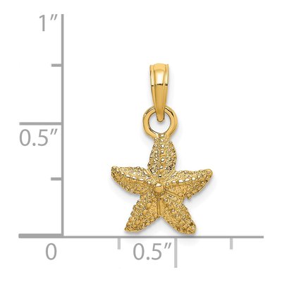 14K Yellow Gold Starfish Pendant – view 4