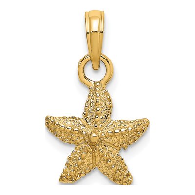 14K Yellow Gold Starfish Pendant