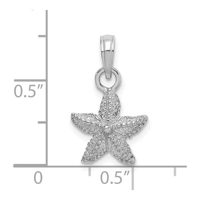 14K White Gold Starfish Pendant – view 4
