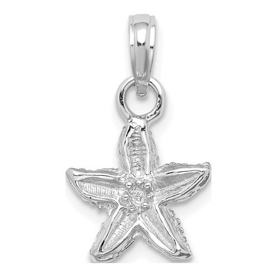 14K White Gold Starfish Pendant – view 5