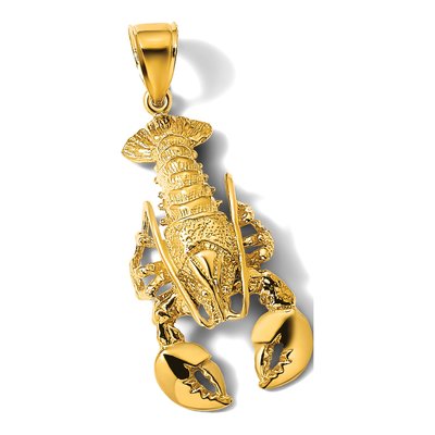 14K Yellow Gold Large Moveable Claws Pendant – view 5