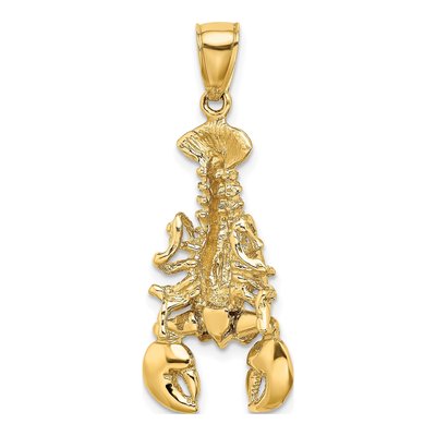 14K Yellow Gold Lobster Clasp with Moveable Claws – view 4
